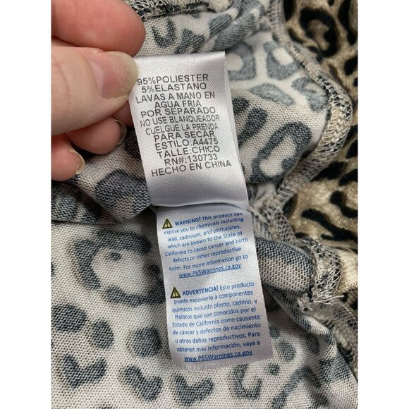 Umgee USA Womens Small Leopard Print Top Short sleeve 95% Polyester 5% Spandex - Picture 8 of 9